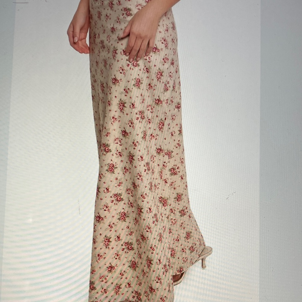 Hippie Rose Cream Floral Maxi Skirt